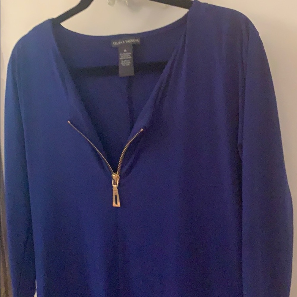 Golden zipper Royal blue loose fitting